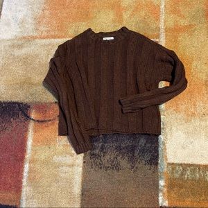 Dark brown knit sweater